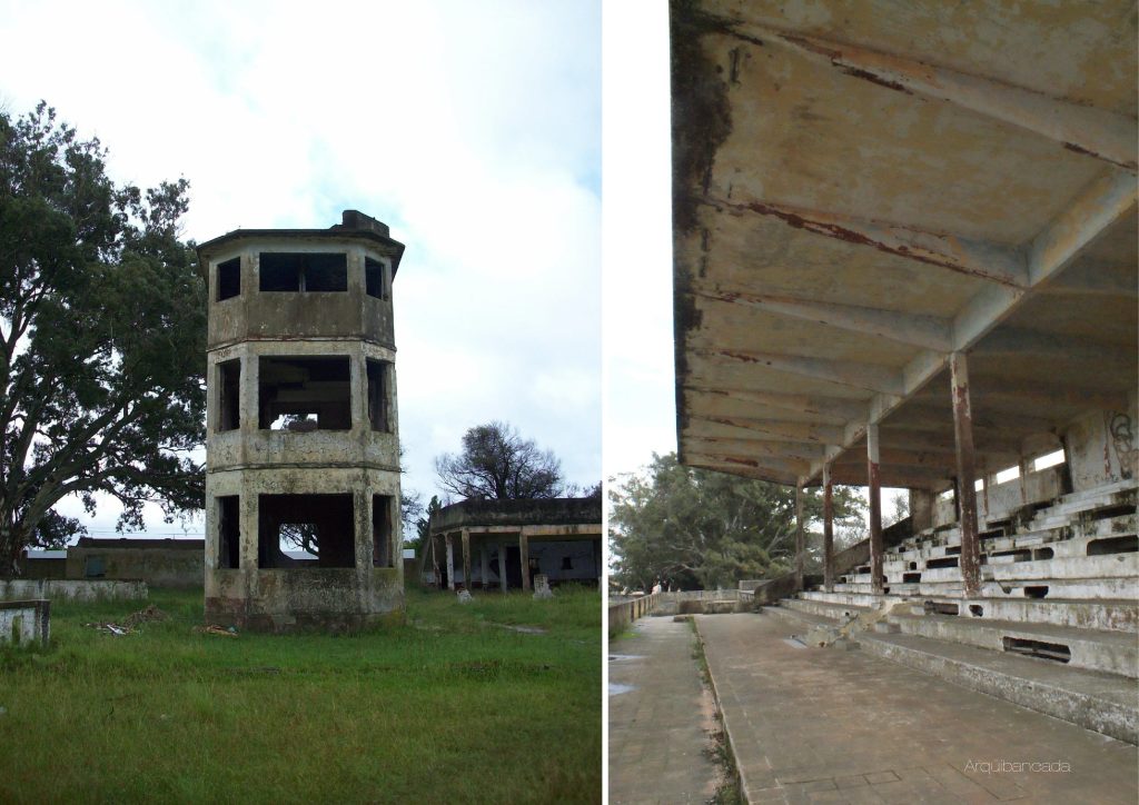 Fotografia Antes da intervenção: Photochart e tribunas no projeto Arquibancada Jockey Club, localizado em Rio Grande do Sul, Brasil.