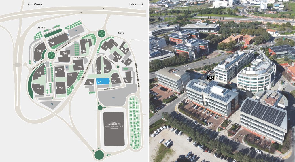 Diagrama apresentando o conceito de Localização no projeto Ayvens, localizado em Oeiras, Portugal.