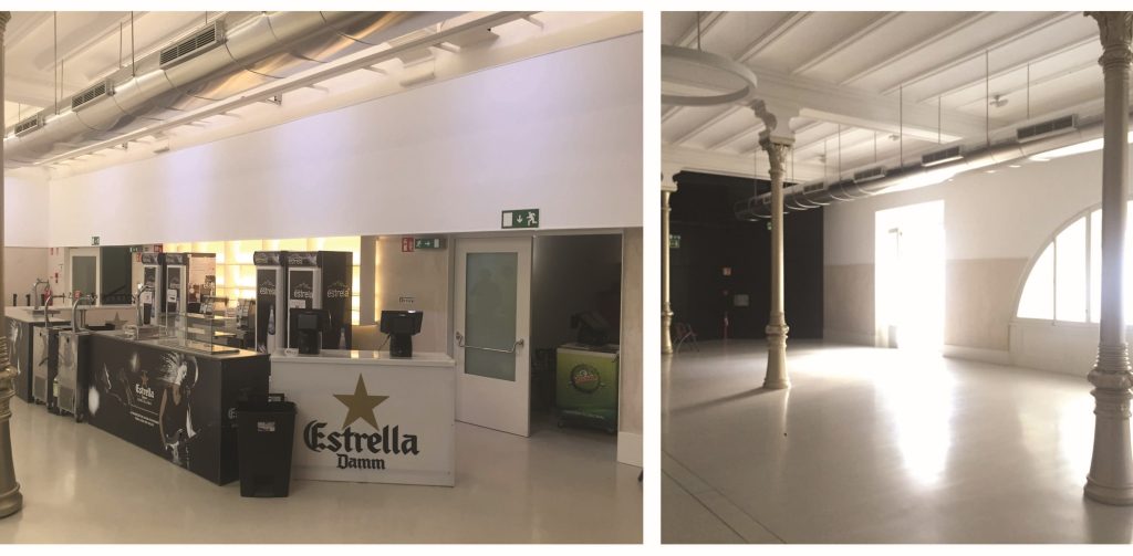 Fotografias apresentando a capturas do balcão a intervir no projeto Bar Estrella, localizado em Lisboa, Portugal.