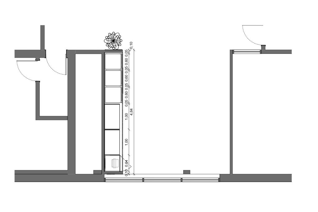 Planta apresentando a Proposta e layout no projeto Corner Accenture, localizado em Lisboa, Portugal.
