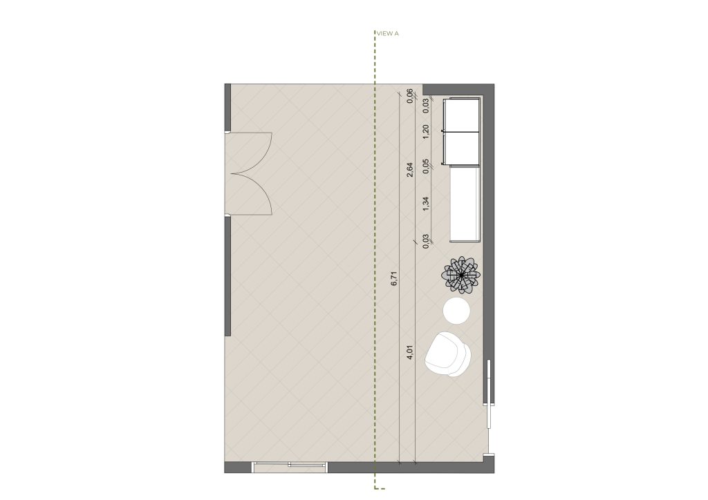 Planta apresentando a Proposta e layout no projeto Corner BNP - Training Rooms - B, localizado em Lisboa, Portugal.