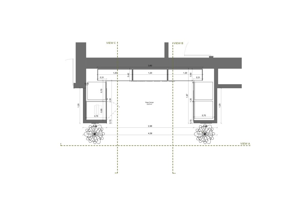 Planta apresentando a Proposta e layout no projeto Corner Braço de Prata - L7, localizado em Lisboa, Portugal.