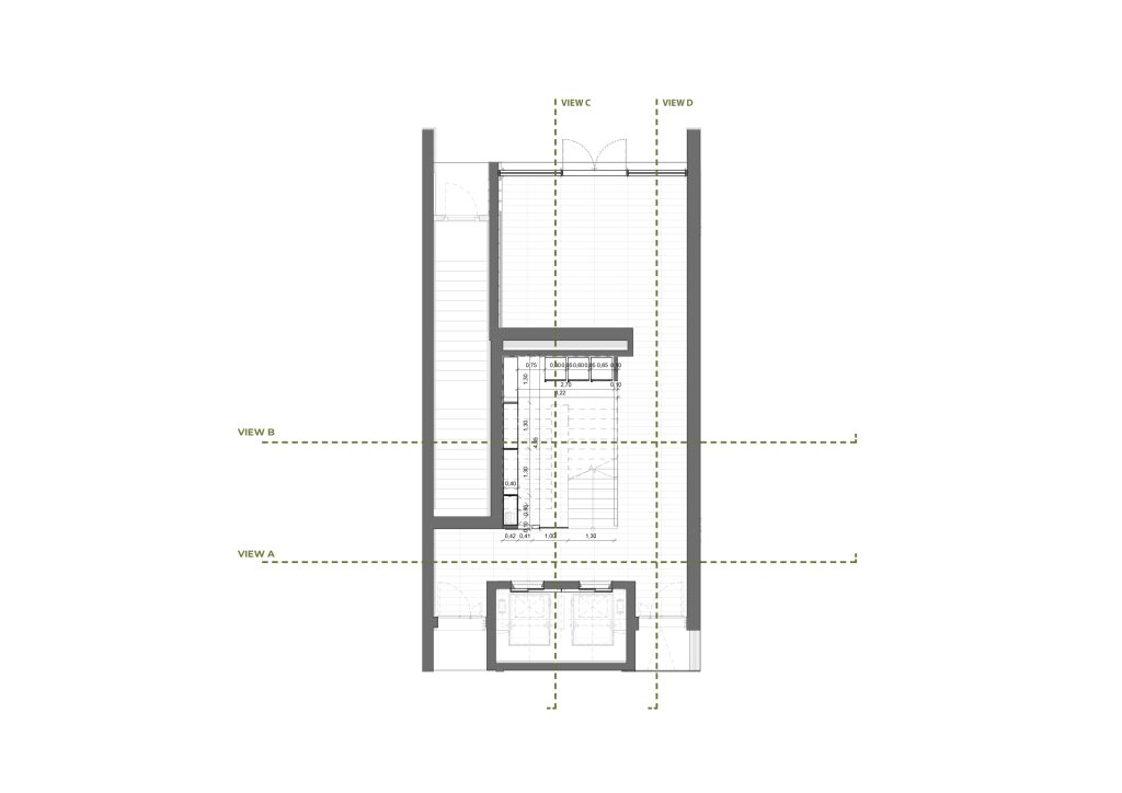 Planta apresentando a Proposta e layout no projeto Corner Braço de Prata - L1, localizado em Lisboa, Portugal.