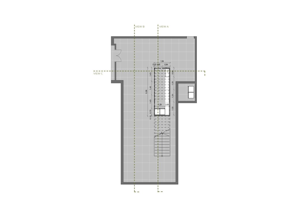 Planta apresentando a Proposta e layout no projeto Corner Deloitte, localizado em Lisboa, Portugal.