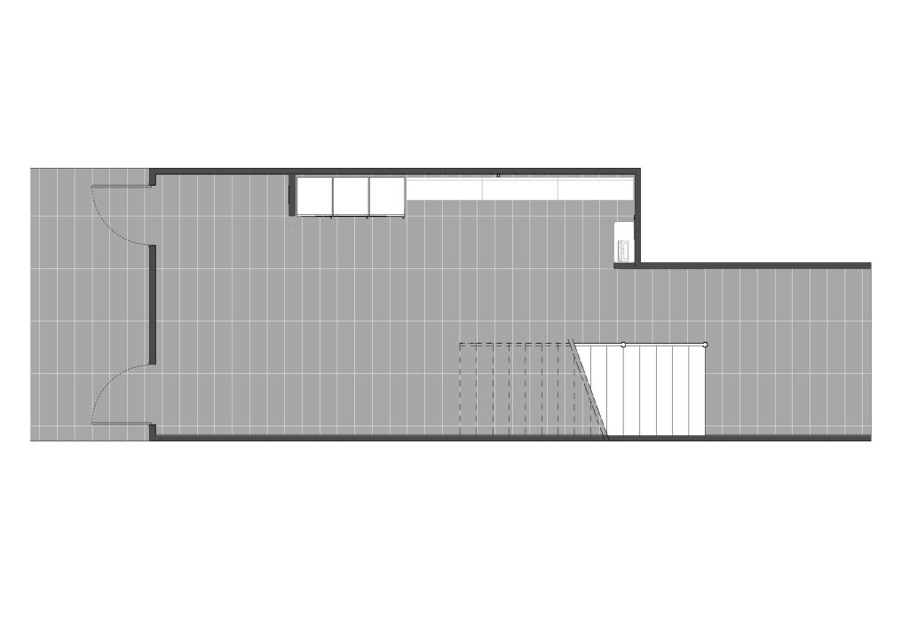 Planta apresentando a Proposta e layout no projeto Corner S.Lourenç, localizado em Lisboa, Portugal.