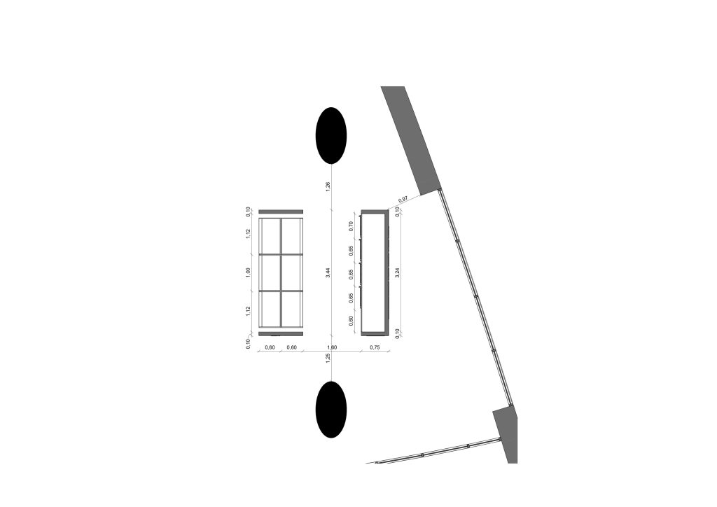 Planta apresentando a Proposta e layout no projeto Corner Torre Monsanto - A, localizado em Oeiras, Portugal.