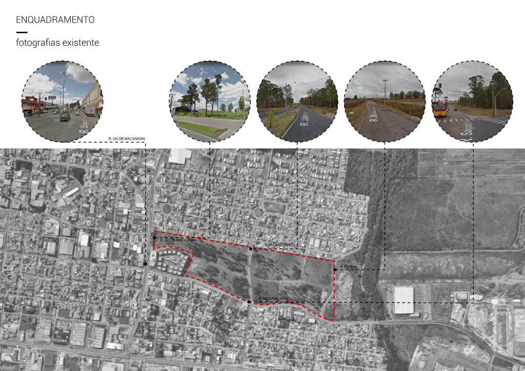 Diagrama apresentando o Enquadramento no projeto Curitiba , localizado em Paraná, Brasil.