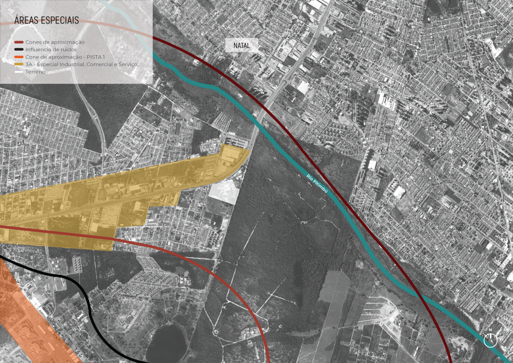 Diagrama apresentando as Áreas especiais do contexto urbano no projeto Natal, localizado em Rio Grande do Norte, Brasil.