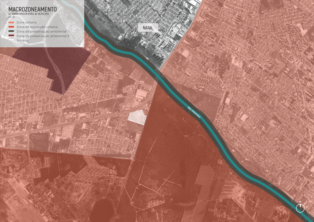 Diagrama apresentando o Macrozoneamento no projeto Natal, localizado em Rio Grande do Norte, Brasil.