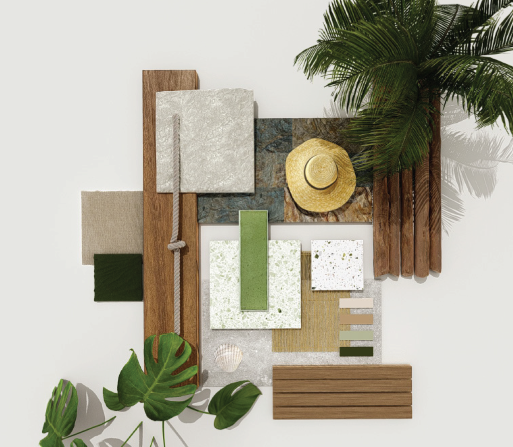 Diagrama apresentando o Moodboard Hotel no projeto Hotel Nanii, localizado em Rio Grande do Norte, Brasil.