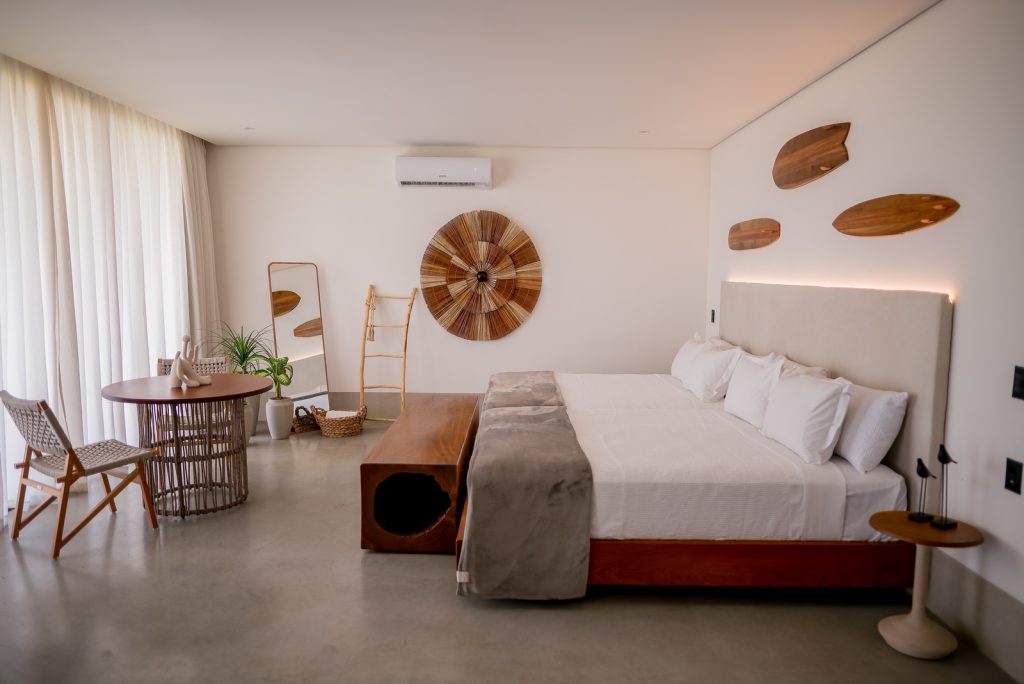 Fotografia apresentando a Suite Haku no projeto Hotel Nanii, localizado em Rio Grande do Norte, Brasil.