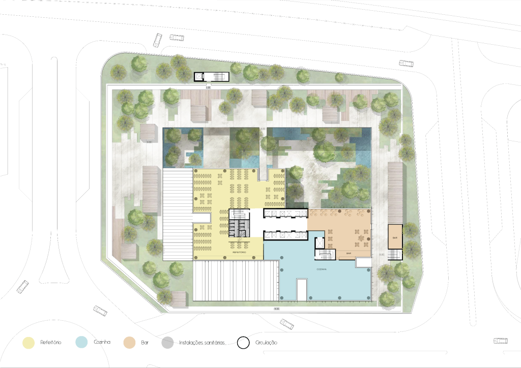 Planta apresentando o Piso 2, setores no projeto Parcela 1.11 | EMA, localizado em Lisboa, Portugal.