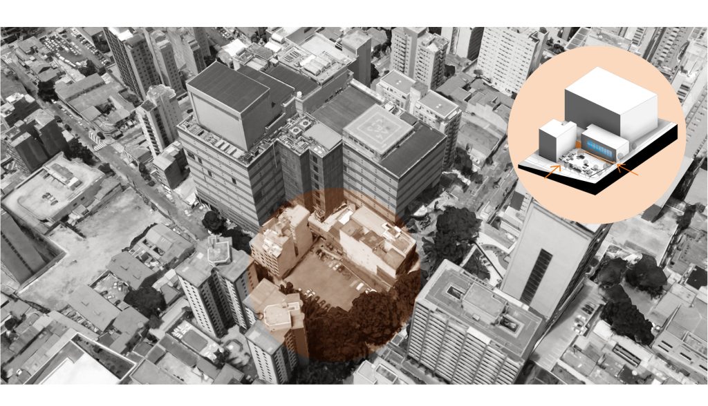 Diagrama apresentando o Enquadramento no projeto Praceta Rappi, localizado em São Paulo, Brasil.