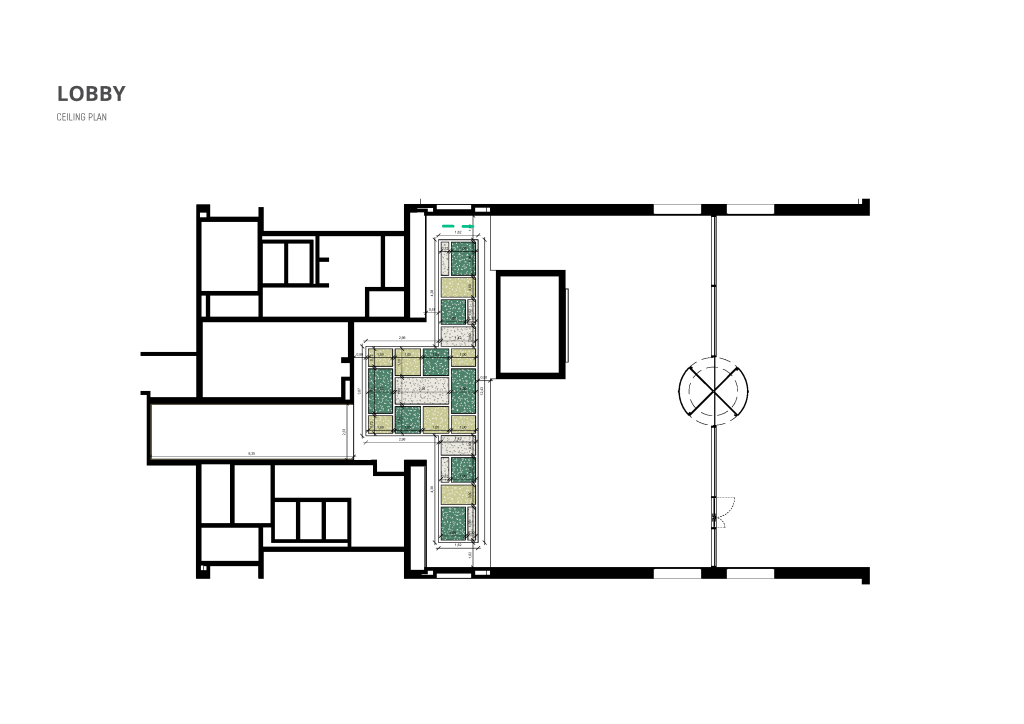 Planta apresentando o Proposta no projeto Lobby Q52, localizado em Oeiras, Portugal.