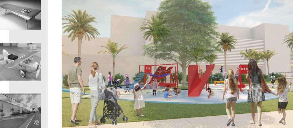 Imagem tridimensional apresentando o Espaço kids no projeto Shopping Boulevard | Rappi, localizado em Brasília, Brasil.